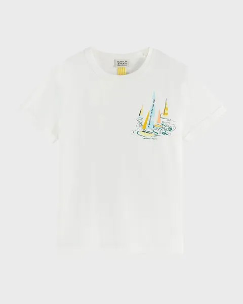 Футболка с короткими рукавами для мальчика, размер 4–12 Scotch & Soda, цвет White