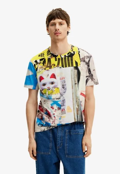 Футболка с принтом Desigual, белый