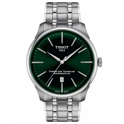 Наручные часы TISSOT T1394071109100, серебряный, зеленый