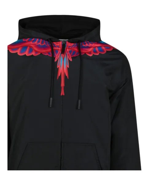 Худи с принтом Curved Wings Marcelo Burlon, черный
