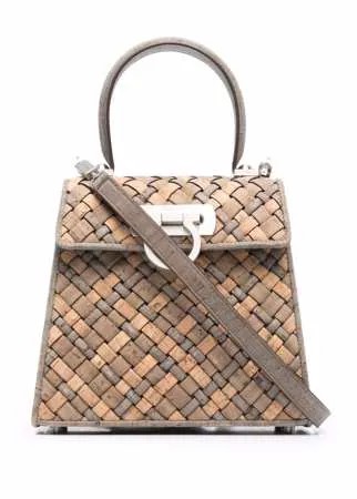 Salvatore Ferragamo круглая плетеная сумка-тоут