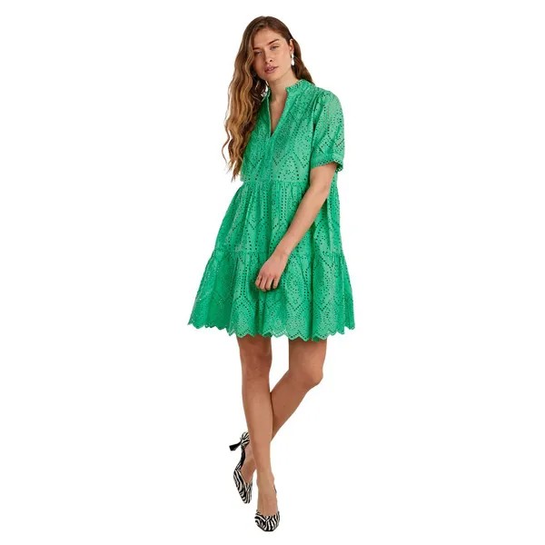 Короткое платье Yas Holi Short Sleeve, зеленый