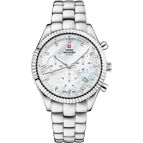 Наручные часы SWISS MILITARY BY CHRONO SM30207.02, белый, серебряный