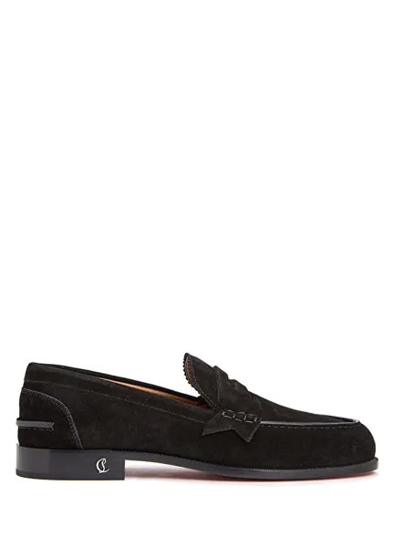 Мужские кожаные лоферы No Penny Christian Louboutin, черный