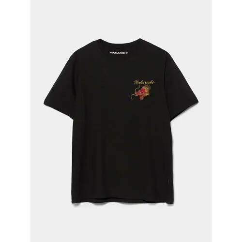 Футболка Maharishi 1385 Dragon Map, размер M, черный