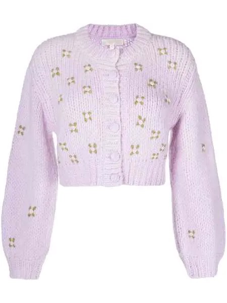 LoveShackFancy кардиган с вышивкой