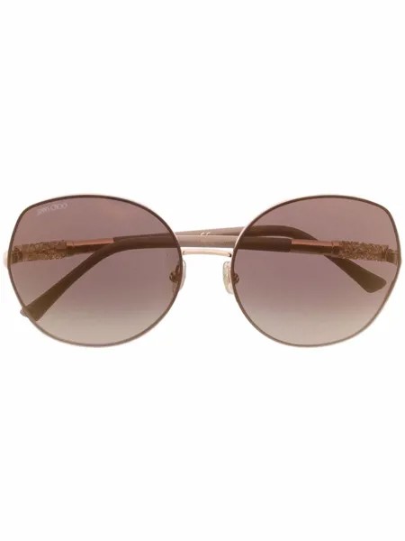 Jimmy Choo Eyewear солнцезащитные очки в массивной оправе