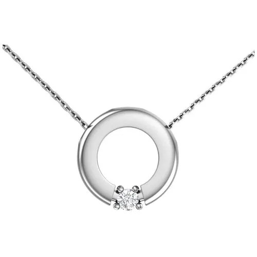 Серебряное колье с бесцветным фианитом 3121068-00775 40