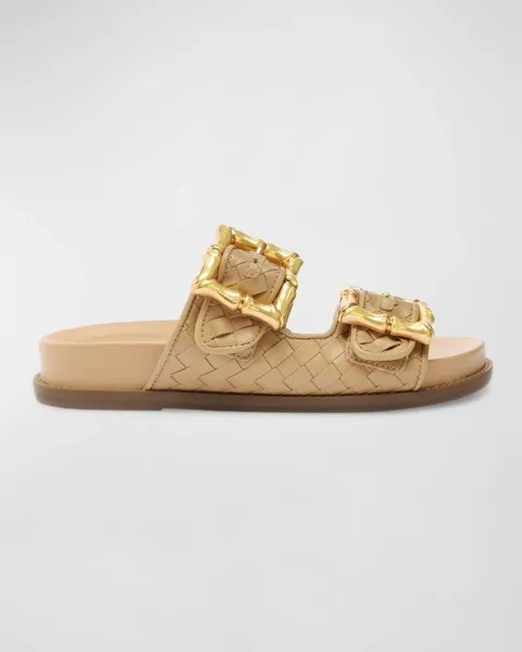 Сандалии Enola с двойной пряжкой и легкими шлепанцами Schutz, цвет Beige