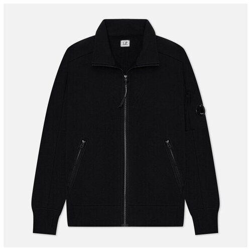 Мужская толстовка C.P. Company Full Zipped Diagonal Raised Fleece чёрный, Размер M
