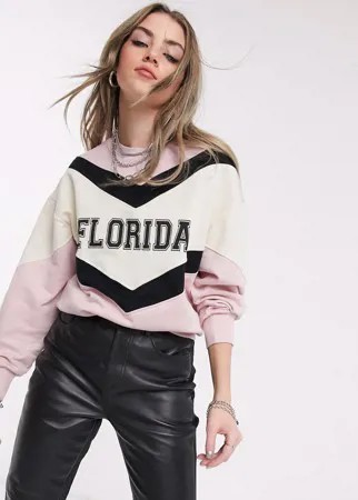 Розовый свитшот Bershka