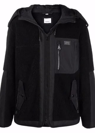 Burberry куртка с капюшоном и логотипом