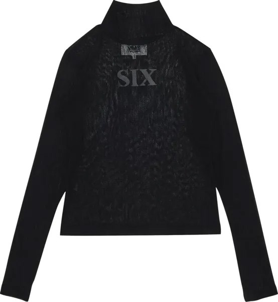 Топ MM6 Maison Margiela Sheer Top 'Black', черный