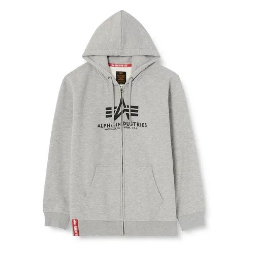 Свитшот ALPHA INDUSTRIES Basic Zip Hoody, размер S, серый