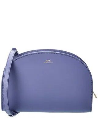Женская кожаная сумка через плечо APC Demi Lune, фиолетовая