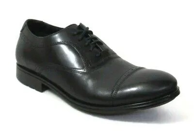 ЧЕРНЫЕ КОЖАНЫЕ МУЖСКИЕ ОКСФОРДЫ ROCKPORT FW CAP TOE SZ 8, 11.5, V73173