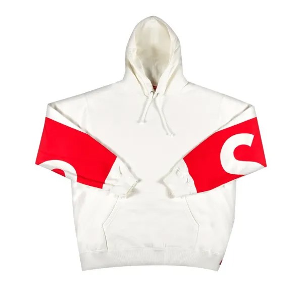 Толстовка Supreme Big Logo Hooded Sweatshirt 'White', белый