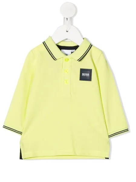 BOSS Kidswear рубашка поло с нашивкой-логотипом