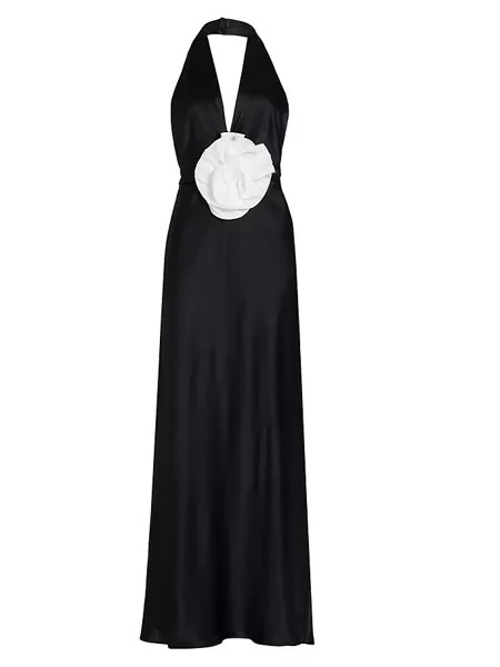 Вечернее платье с бретельками Grayson Rosette The Bar, цвет noir