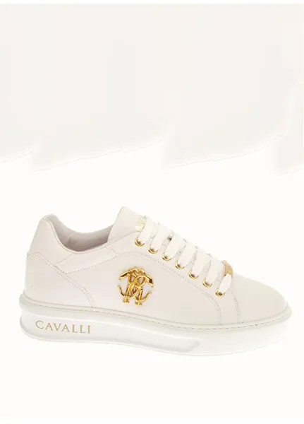 Белые женские кроссовки Roberto Cavalli