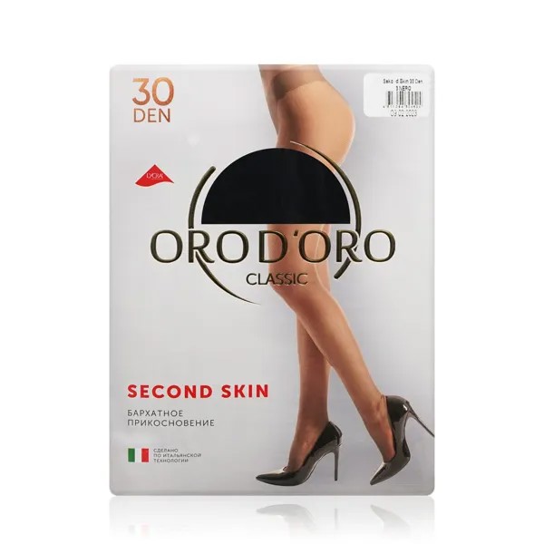 Колготки женские Orodoro Second Skin черные 3 размер