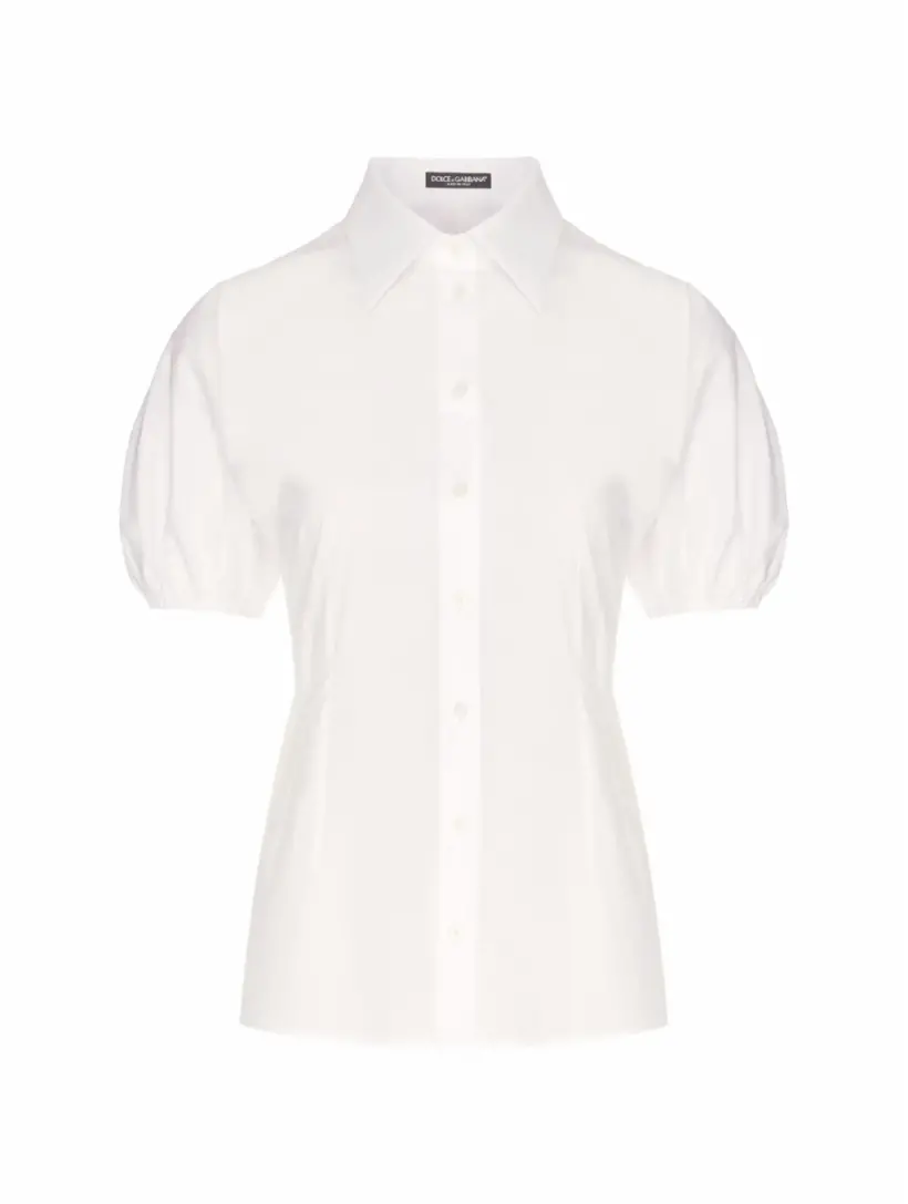 Хлопковая рубашка Dolce&Gabbana, белый
