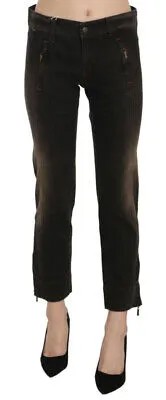 Коричневые джинсы JUST CAVALLI, укороченные капри со средней талией. 32 Рекомендуемая розничная цена 220 долларов США