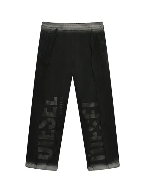 Спортивные брюки с лого, черные Diesel