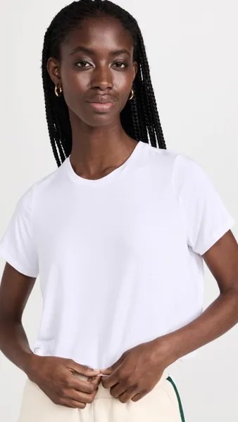 Футболка Alo Yoga Cropped All Day Short Sleeve, белый