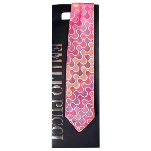 Брусничный галстук с волнами Emilio Pucci 101967