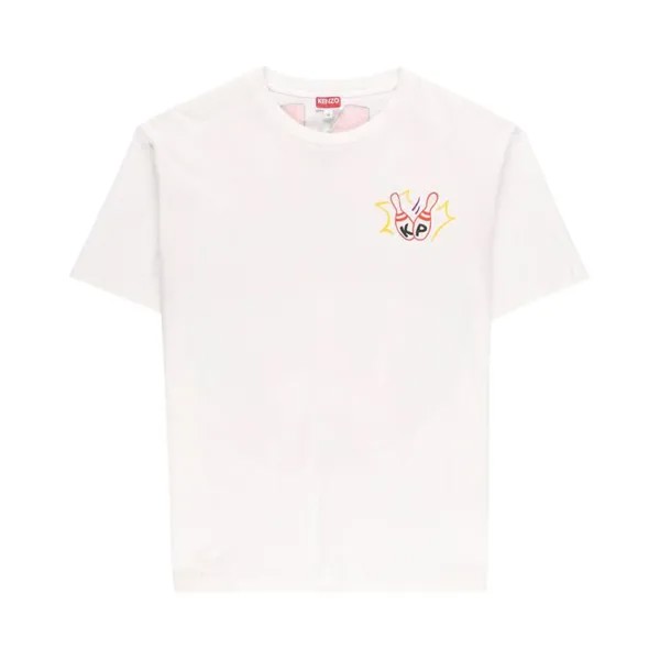 Футболка Kenzo Bowling Team Oversize T-Shirt 'Off White', белый