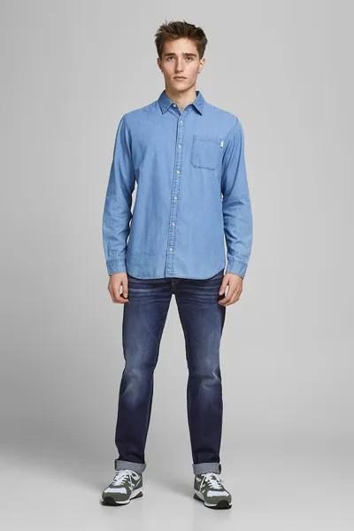 Прямые джинсы с потертым эффектом Jack & Jones, белый