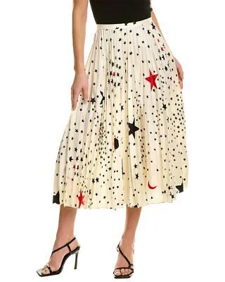 Женская шелковая юбка миди Valentino Stars 42