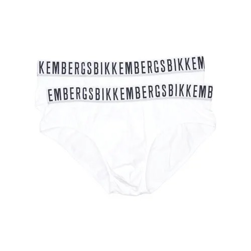 Трусы брифы BIKKEMBERGS, средняя посадка, размер M, черный, 2 шт.
