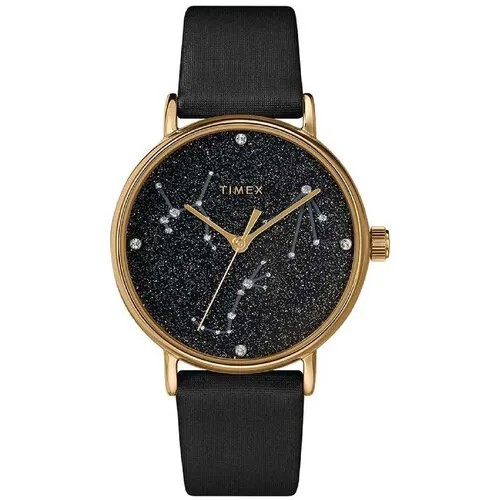 TIMEX TW2T87600 женские кварцевые наручные часы с созвездиями из кристаллов Swarovski и подсветкой Indiglo