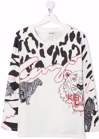 Kenzo Kids футболка с принтом