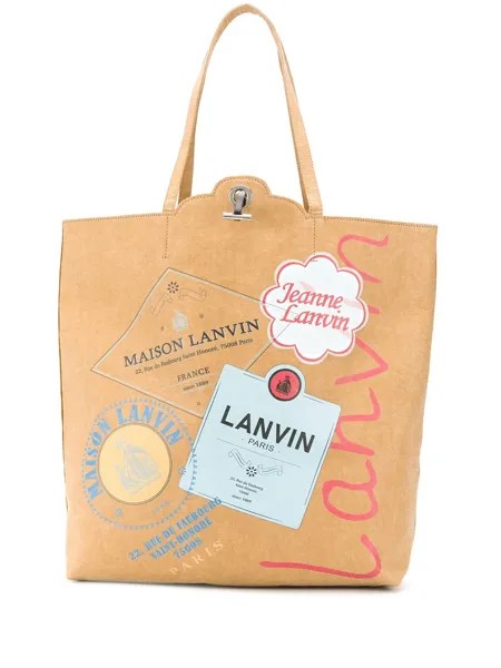 LANVIN сумка-тоут Grocery с графичным принтом