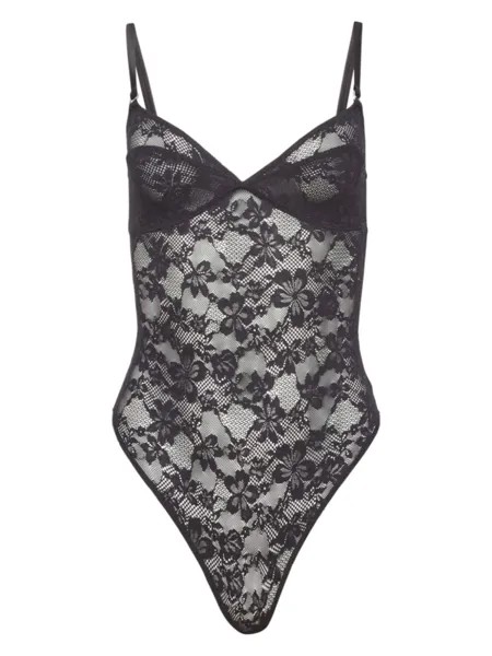 Fleur Du Mal кружевное боди Le Stretch, черный