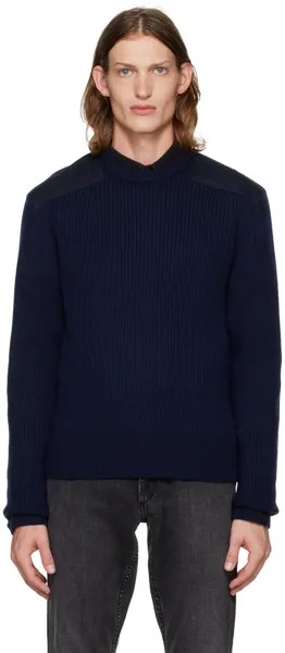 Темно-синий свитер Dexter в смешанной технике rag & bone