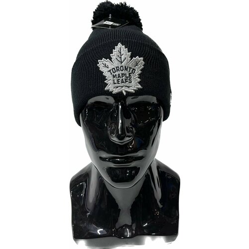Шапка бини  Торонто Мэйпл Лифс Шапка хоккейного клуба Toronto Maple Leafs, размер one size, черный