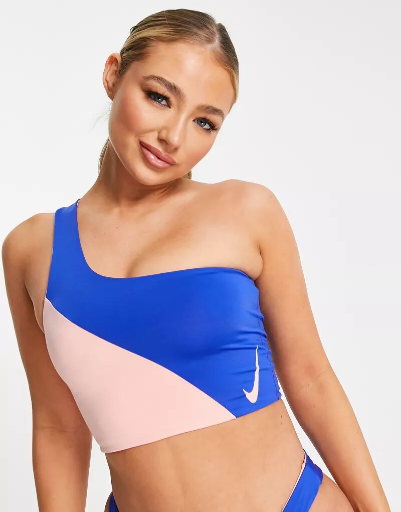 Розовый и синий плавки бикини на одно плечо Nike Swim Icon 3 в 1