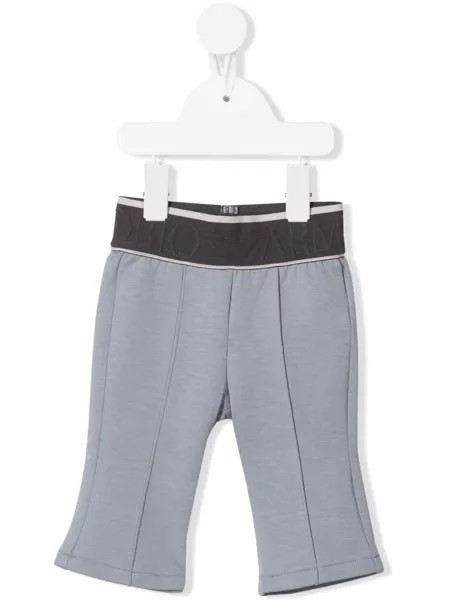 Emporio Armani Kids спортивные брюки с логотипом на поясе