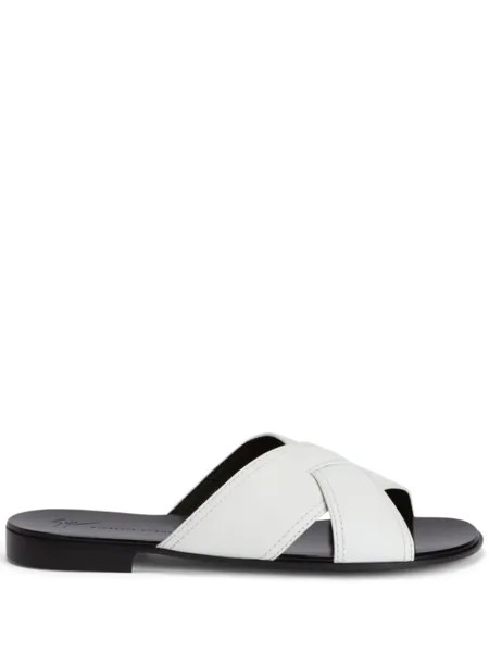 Giuseppe Zanotti шлепанцы Flavio, белый