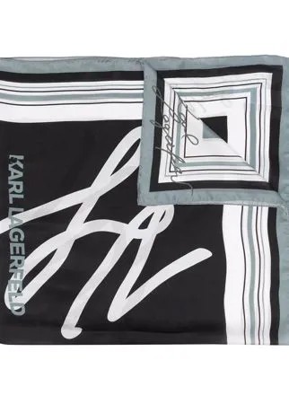 Karl Lagerfeld платок Karligraphy с вышивкой