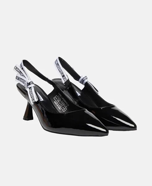 Туфли-лодочки с пяткой на пятке Karl Lagerfeld, черный