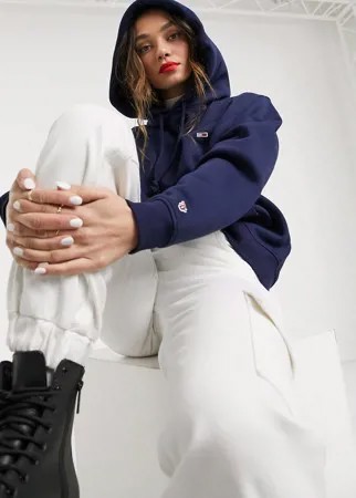 Классическое худи из органического хлопка Tommy Jeans-Темно-синий