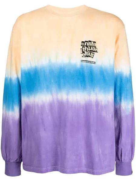 This Is Never That tie-dye striped logo T-shirt