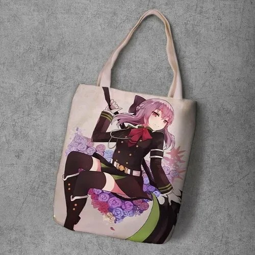 Сумка шоппер Anime Dakimakura, фактура рельефная, мультиколор