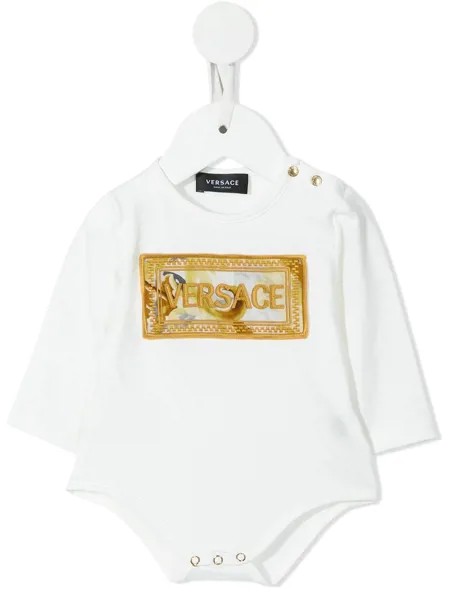 Versace Kids боди с вышитым логотипом