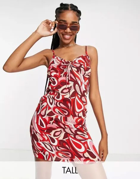 Короткое платье прямого кроя с принтом Urban Threads Wave